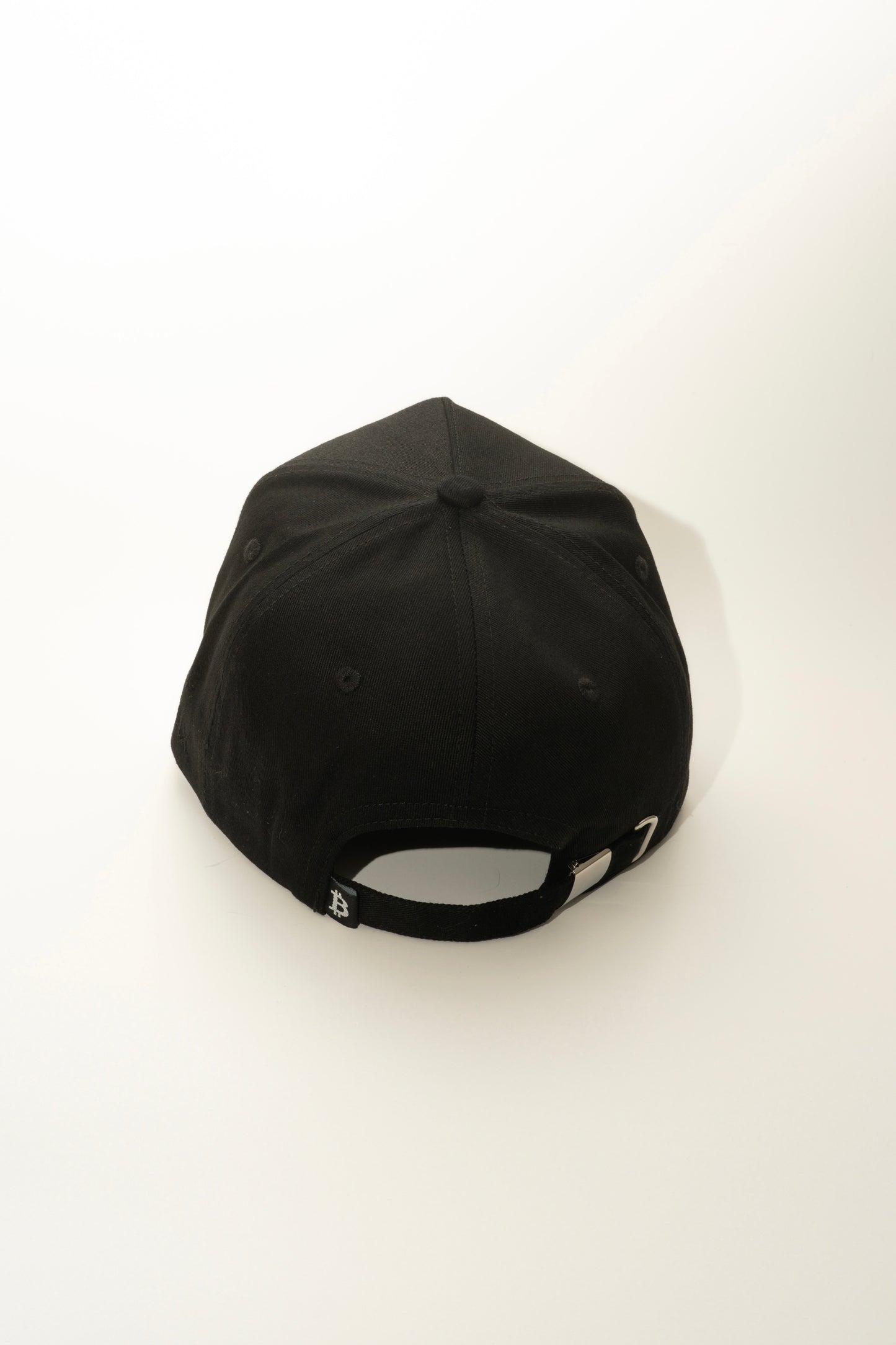 All-Black Bitcoin High-Crown Strapback Cap