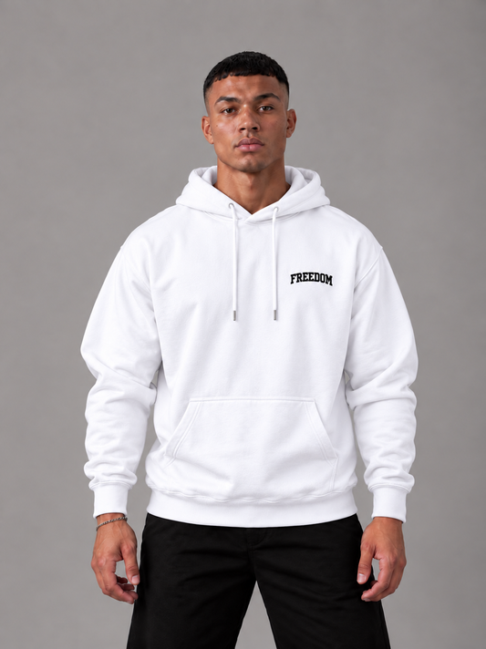 Bitcoin Freedom Shield Hoodie - White | Merch IX
