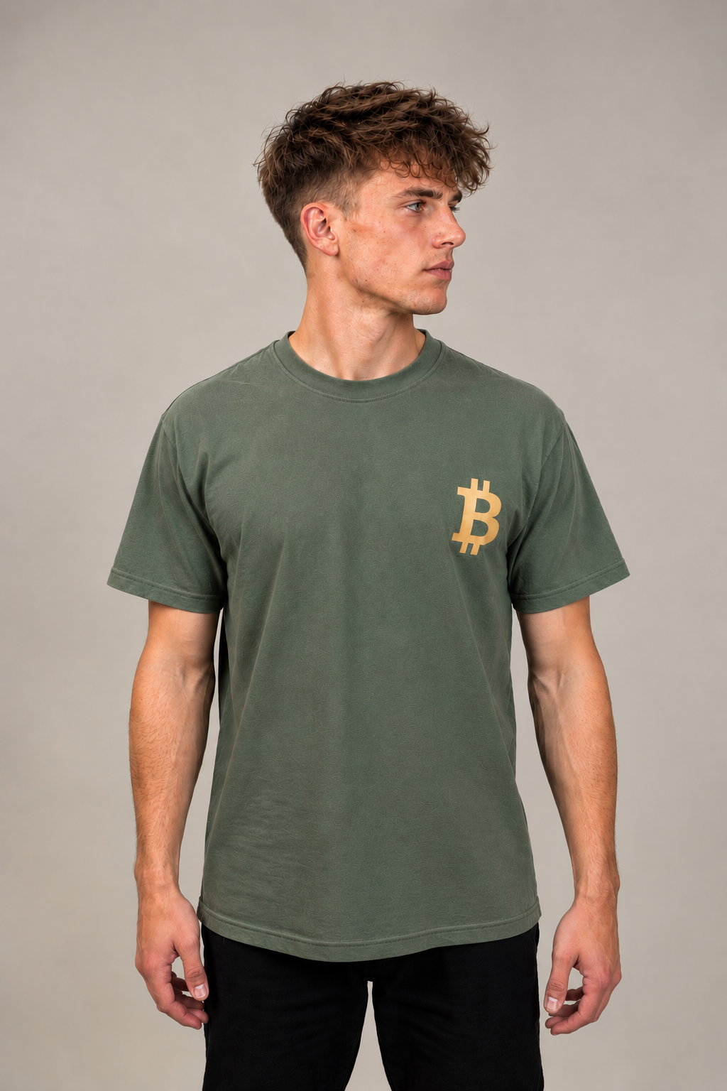 Bitcoin Freedom T-Shirt - Military Green