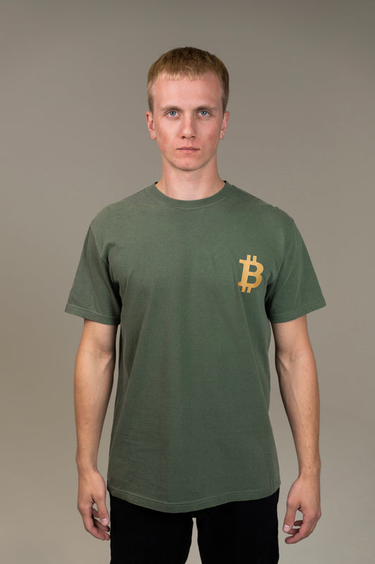 Bitcoin Freedom T-Shirt - Military Green