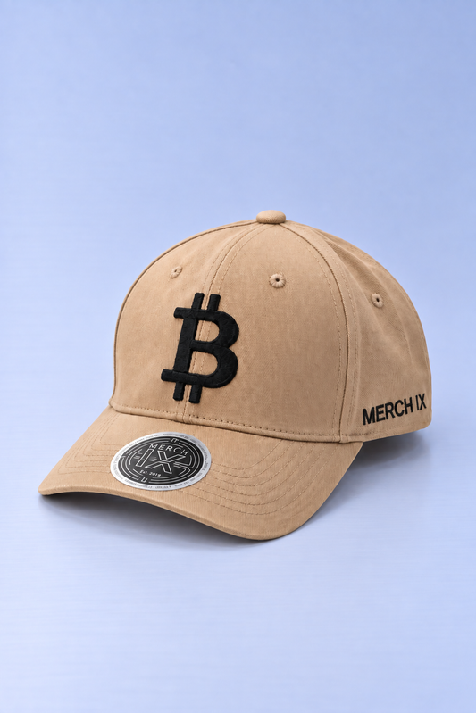 Bitcoin Khaki Structured Cap