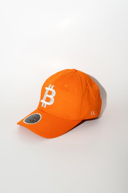 Satoshi Orange Relaxed-Fit Bitcoin Cap