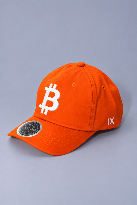 Satoshi Orange Relaxed-Fit Bitcoin Cap