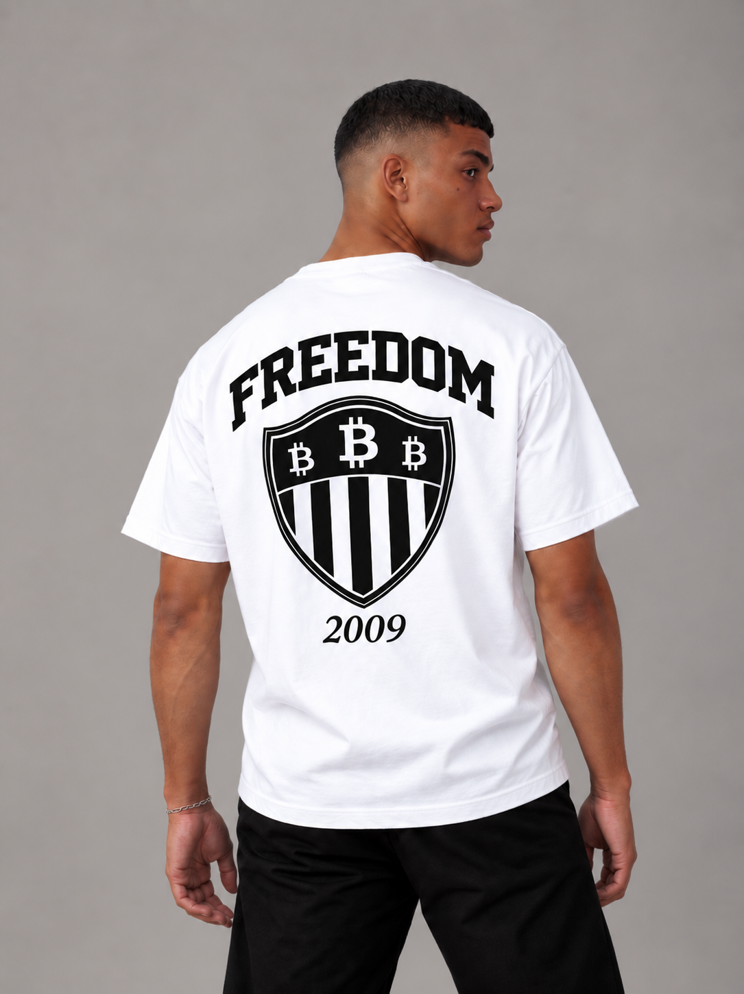 Bitcoin Freedom Comfort Fit T-Shirt – White | Merch IX
