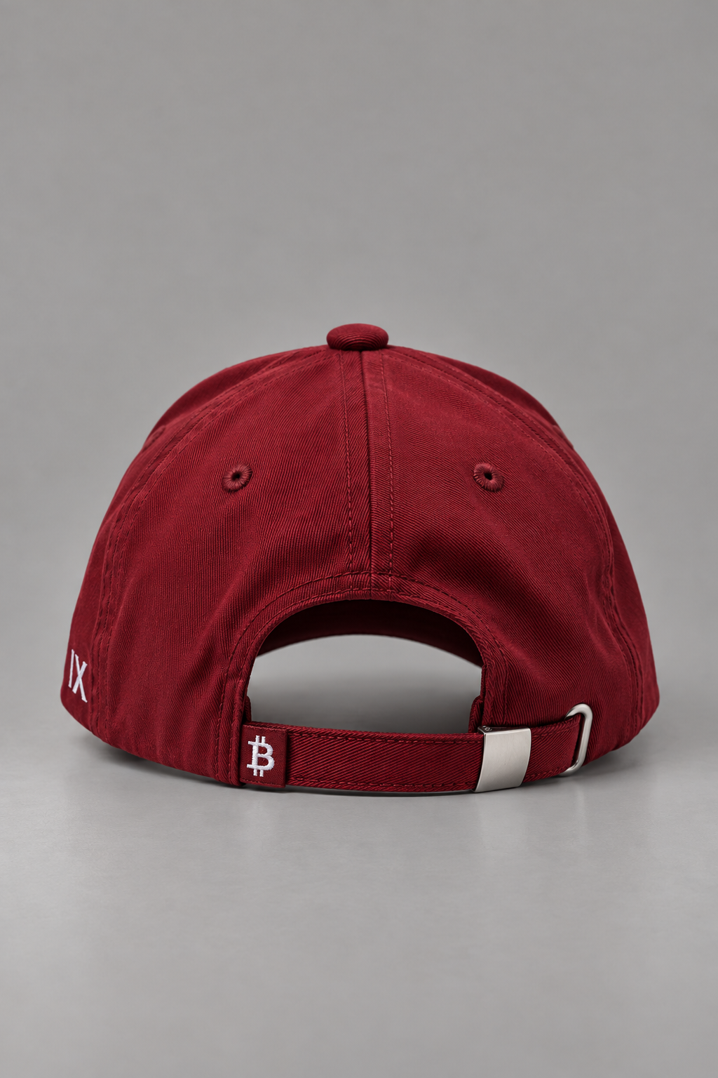 Burgundy Bitcoin Hat | Embroidered BTC Cap | MERCH IX