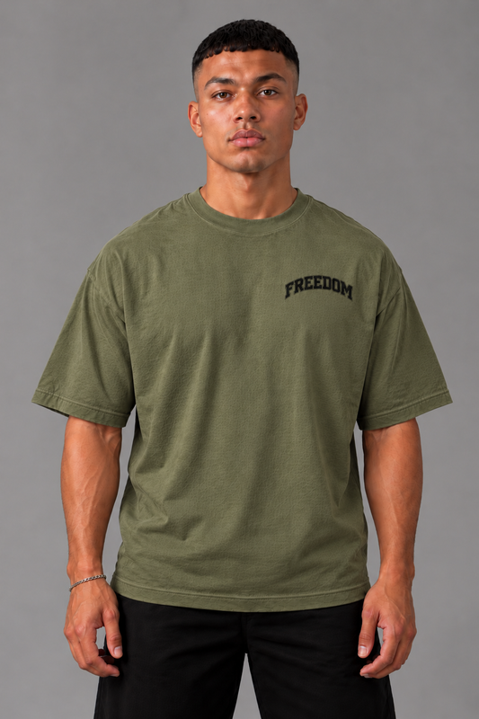 Bitcoin Freedom Comfort Fit T-Shirt – Army Green| Merch IX