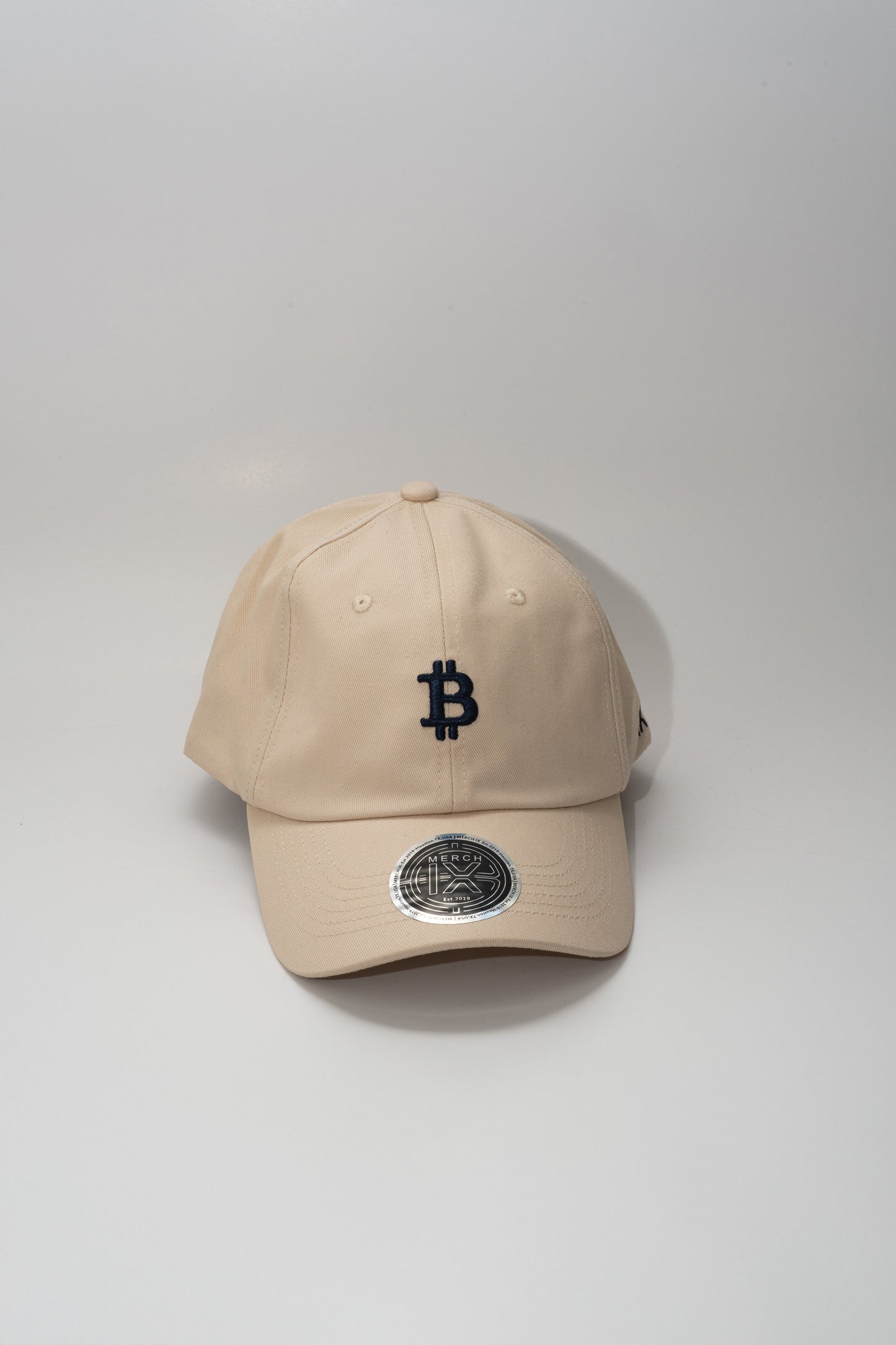 Signature Bitcoin Cap - Beige / Yale Blue (Relaxed-fit)