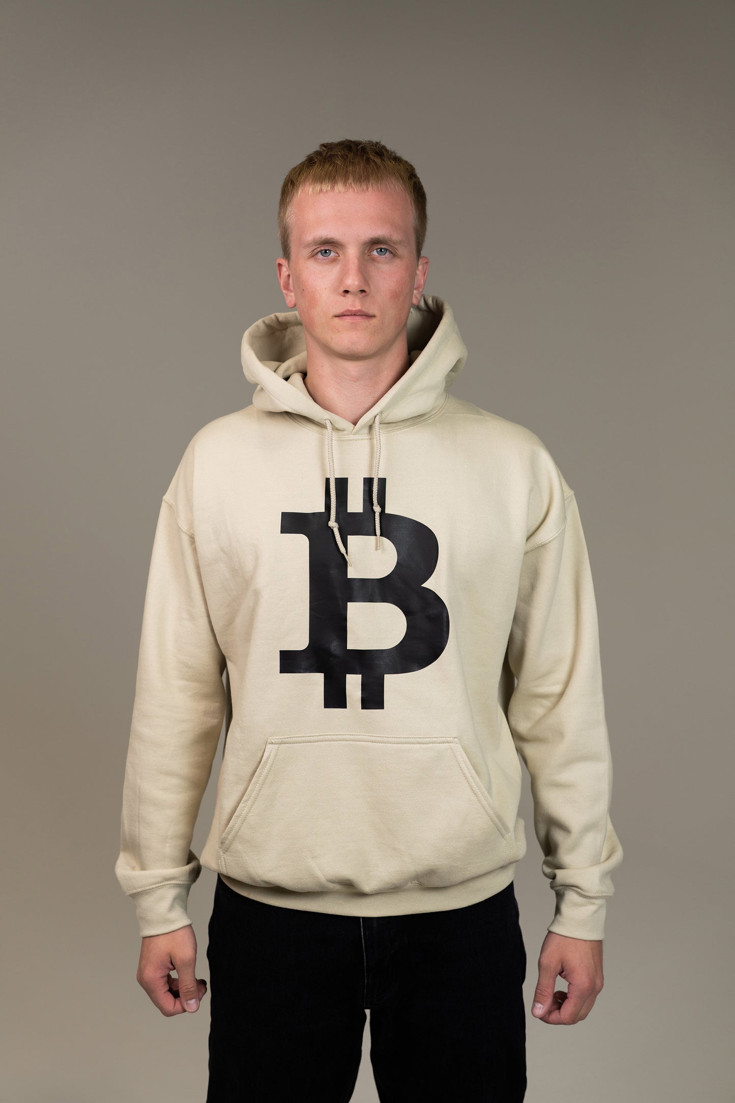 Bitcoin Symbol Hoodie - Bone White