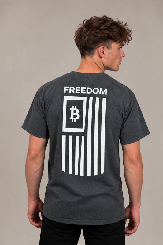 Bitcoin Freedom T-Shirt - Grey