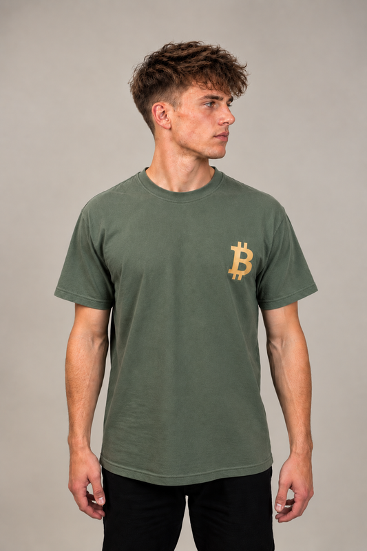 Bitcoin Freedom T-Shirt - Military Green