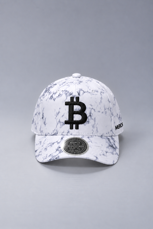 Merch IX Marble Bitcoin Cap - Mid-Profile Fit