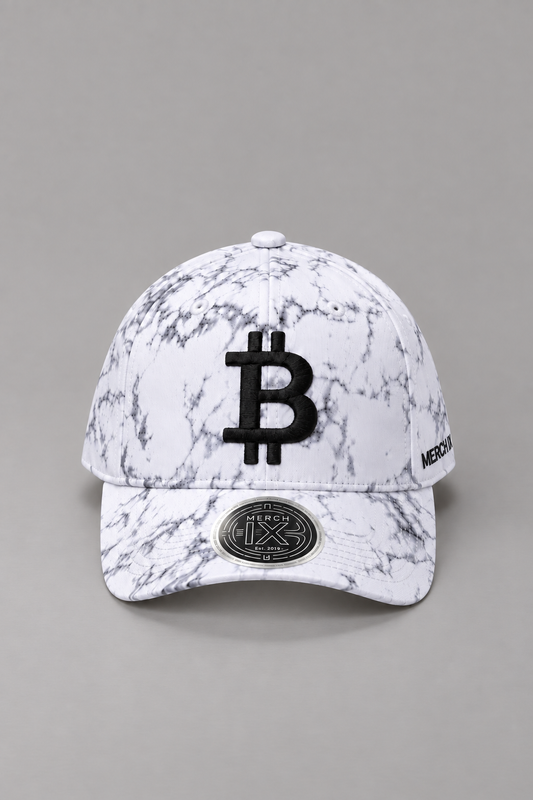 Merch IX Marble Bitcoin Cap - Mid-Profile Fit