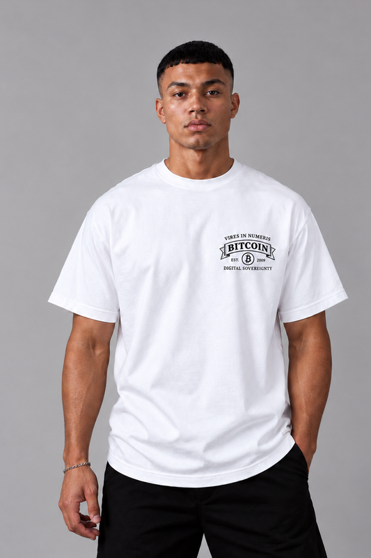 Vires in Numeris Bitcoin T-Shirt – White