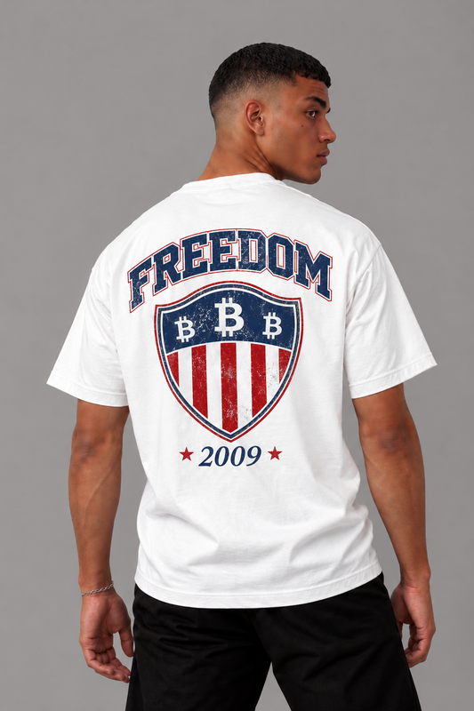 Bitcoin Freedom Comfort Fit T-Shirt – Americana| Merch IX