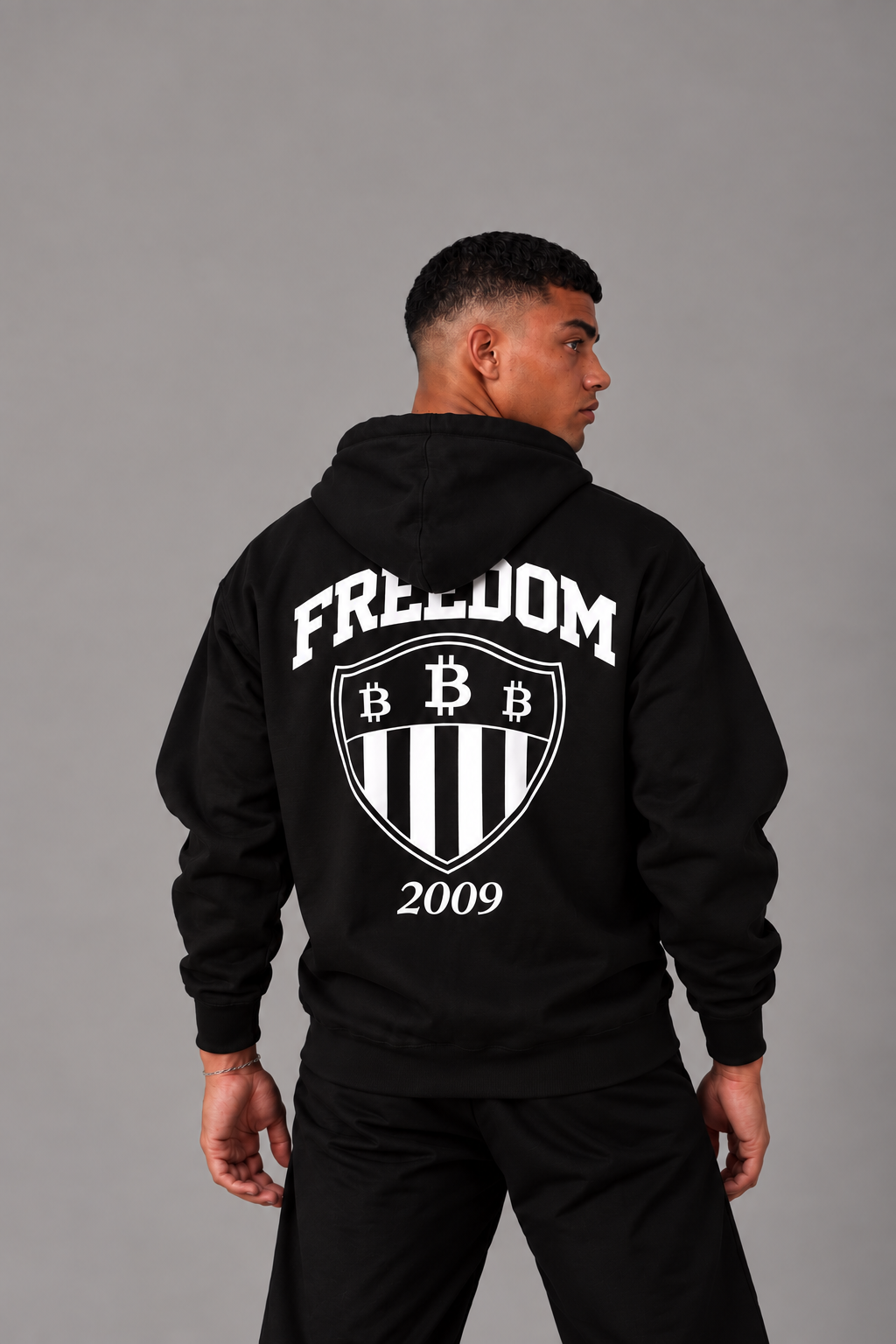 Bitcoin Freedom Shield Hoodie - Black | Merch IX