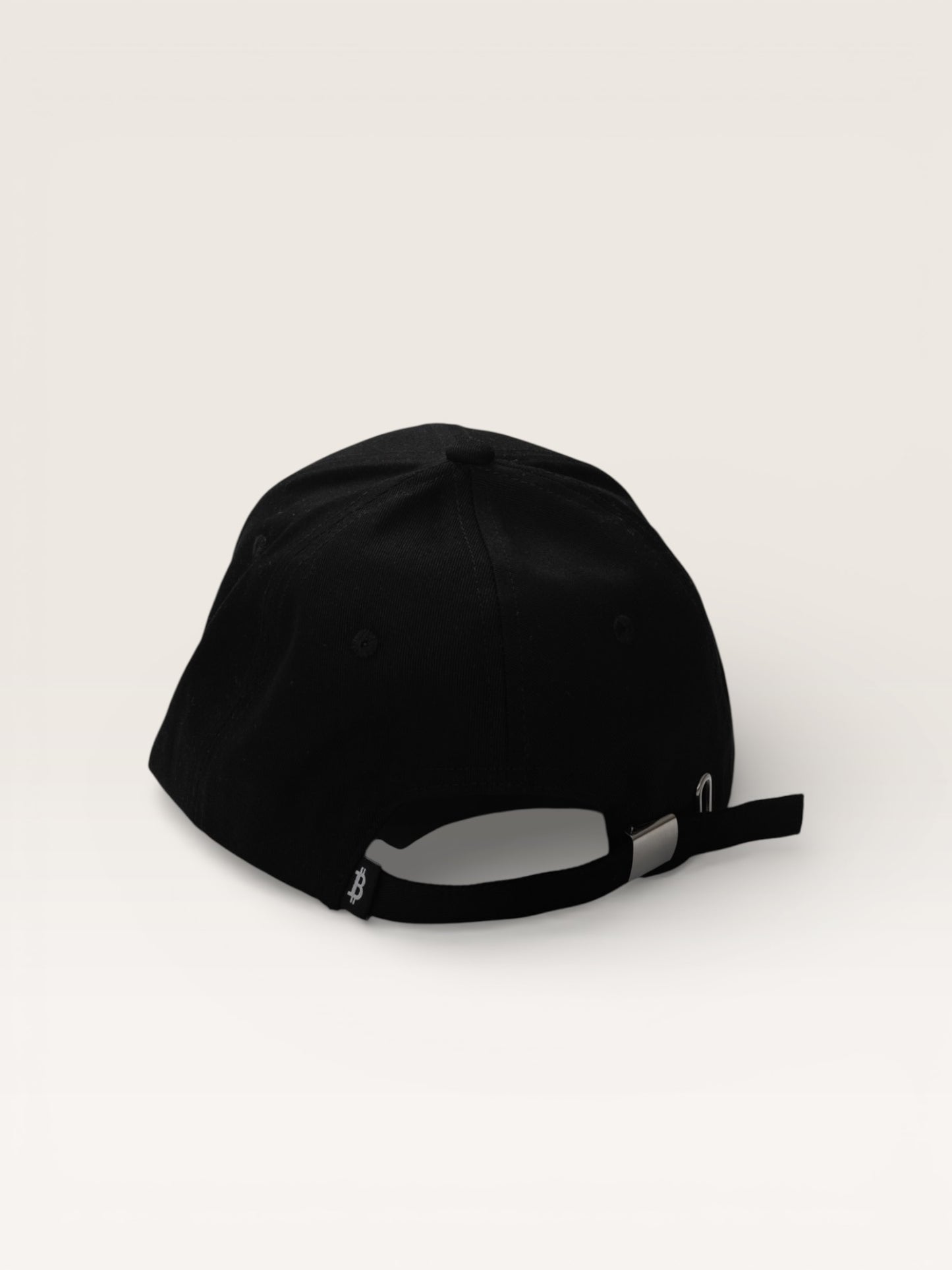 Bitcoin Heart Structured Cap - Black / Red Underbrim (Strapback)