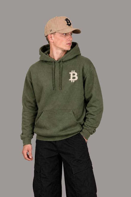 Bitcoin Freedom Hoodie - Military Green