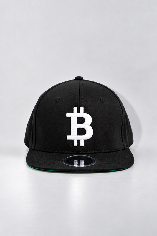 Merch IX Bitcoin Flat Brim Snapback - Black
