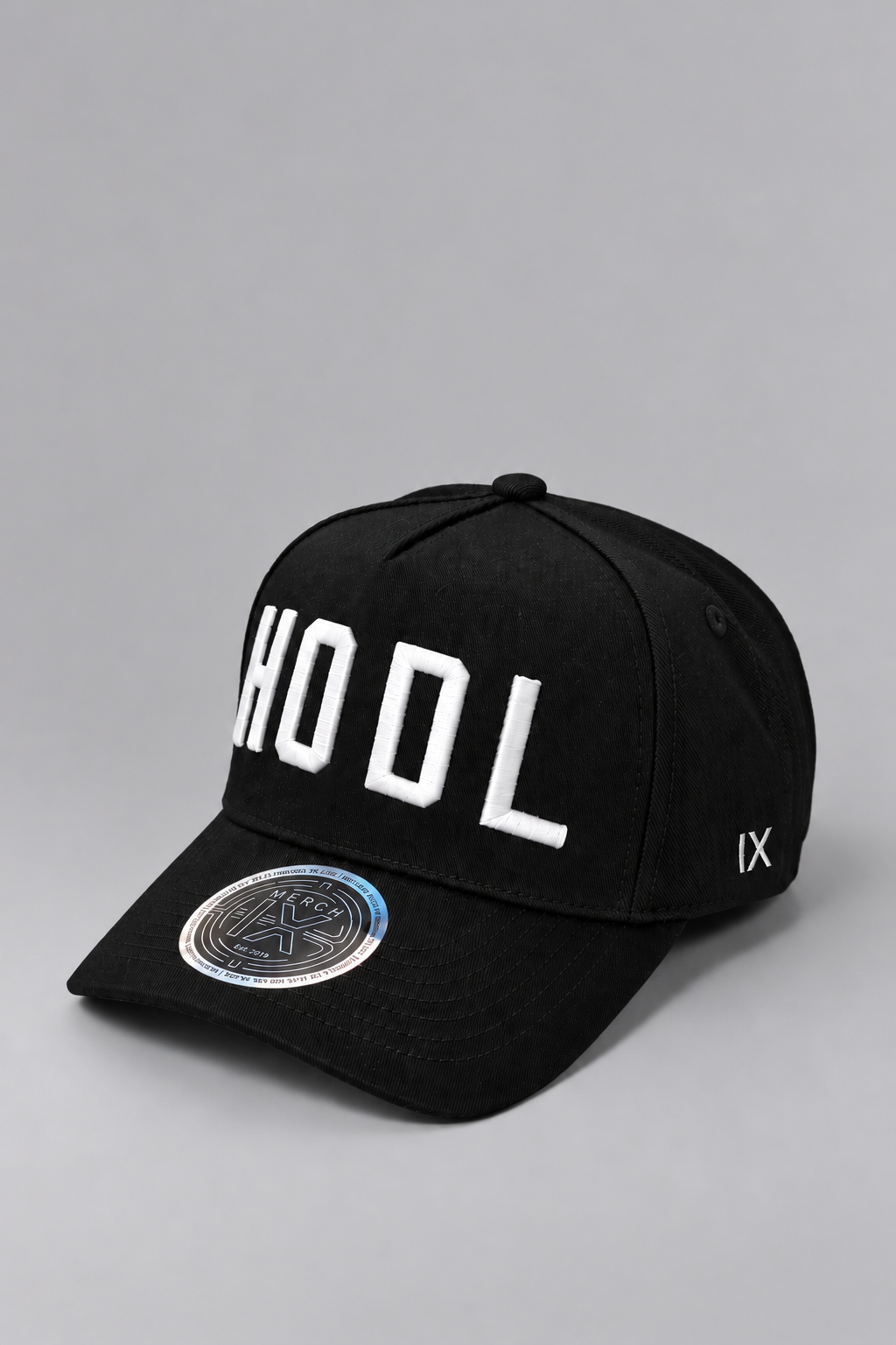 HODL Black High-Crown Strapback Cap