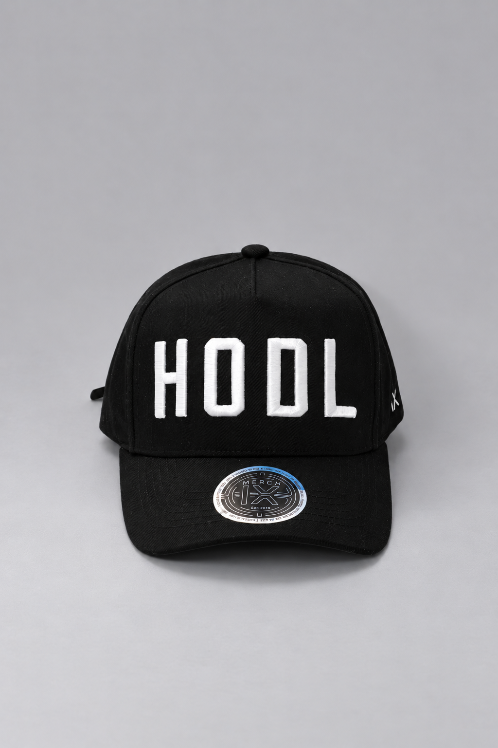 HODL Black High-Crown Strapback Cap