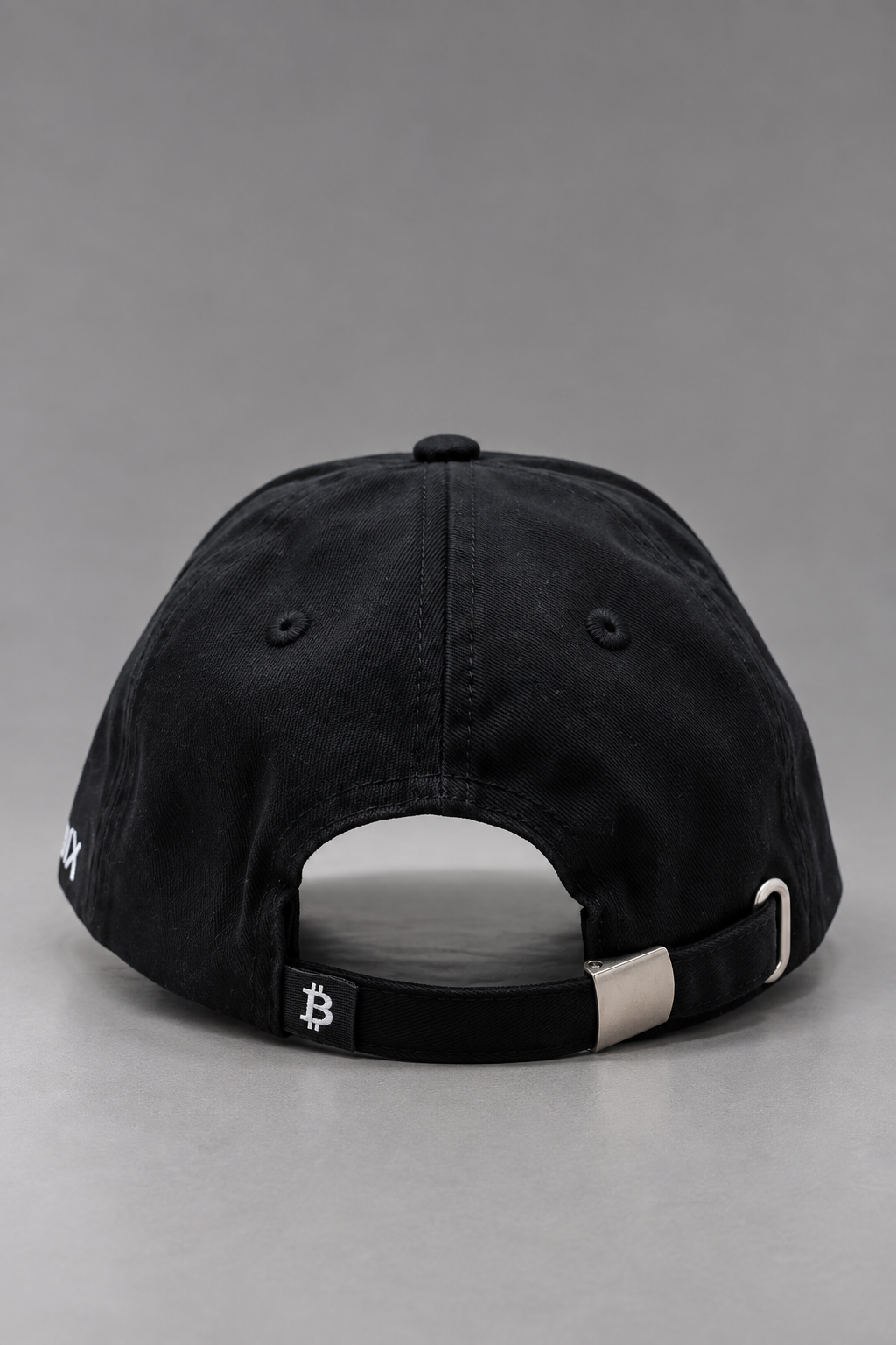 Black Bitcoin Embroidered Hat - Strapback