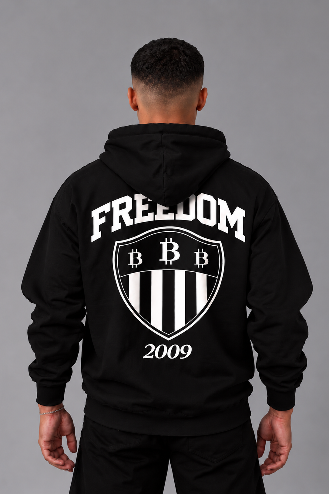 Bitcoin Freedom Shield Hoodie - Black | Merch IX