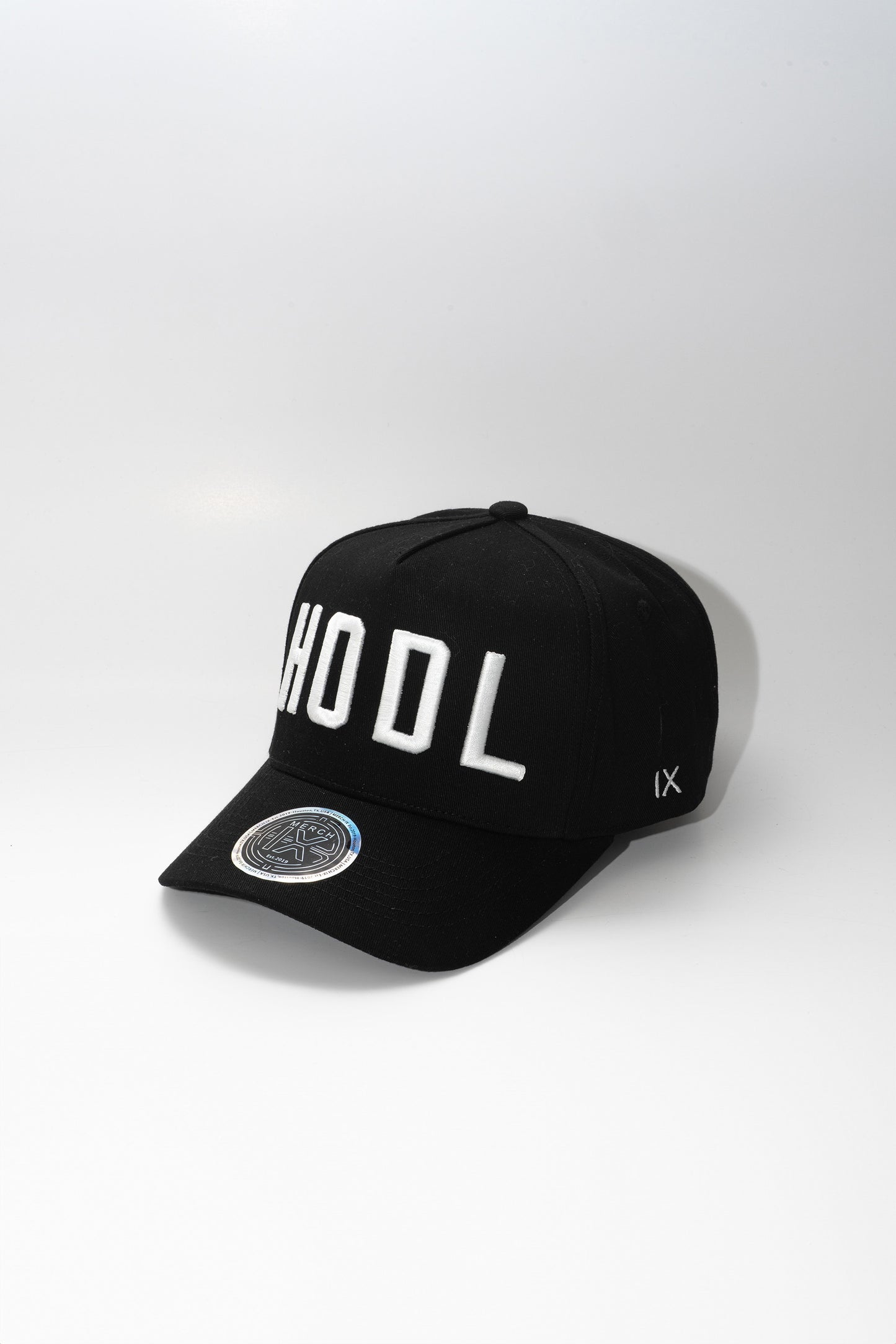 HODL Black High-Crown Strapback Cap
