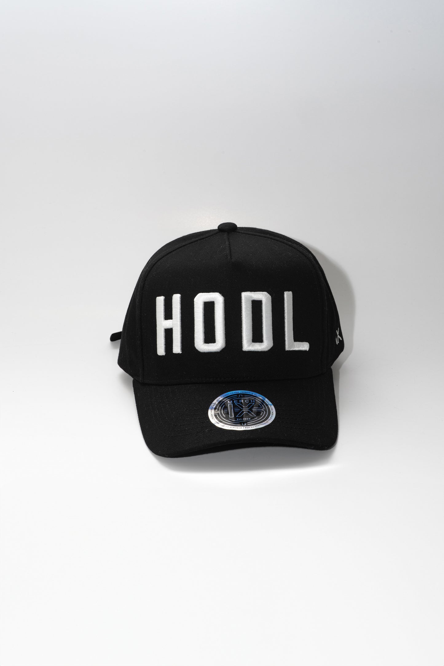 HODL Black High-Crown Strapback Cap