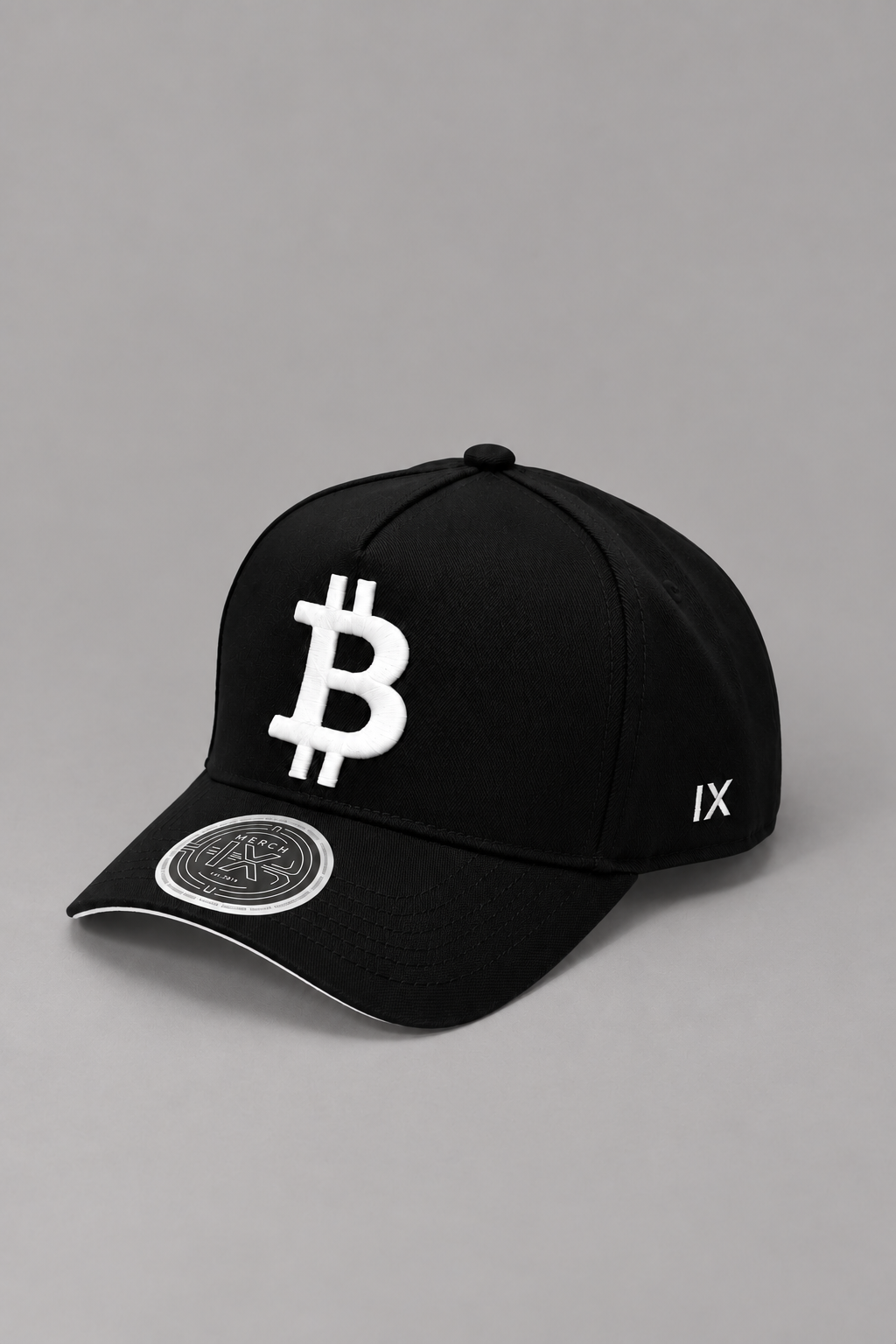 Bitcoin Black High-Crown cap - Contrast Under-Visor