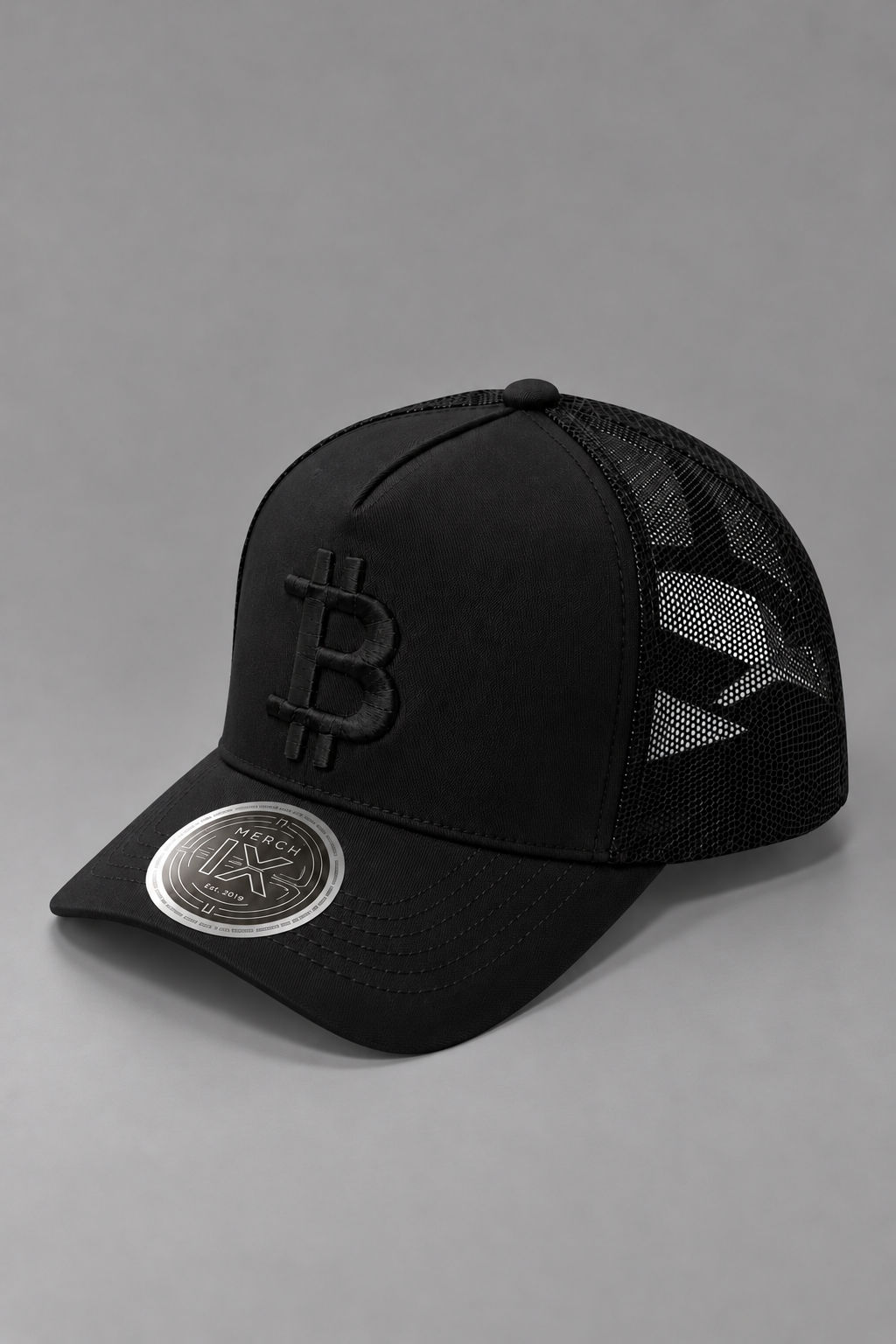 All-Black Bitcoin Trucker Bat (Snapback)