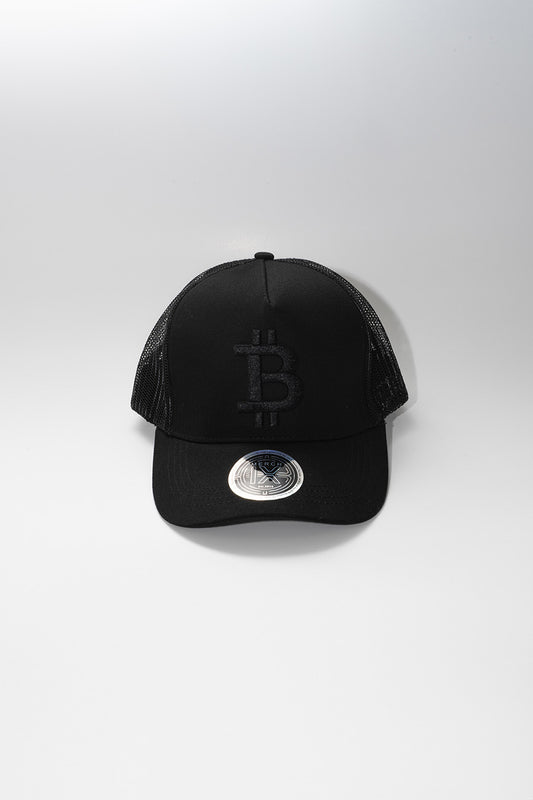 All-Black Bitcoin Trucker Bat (Snapback)