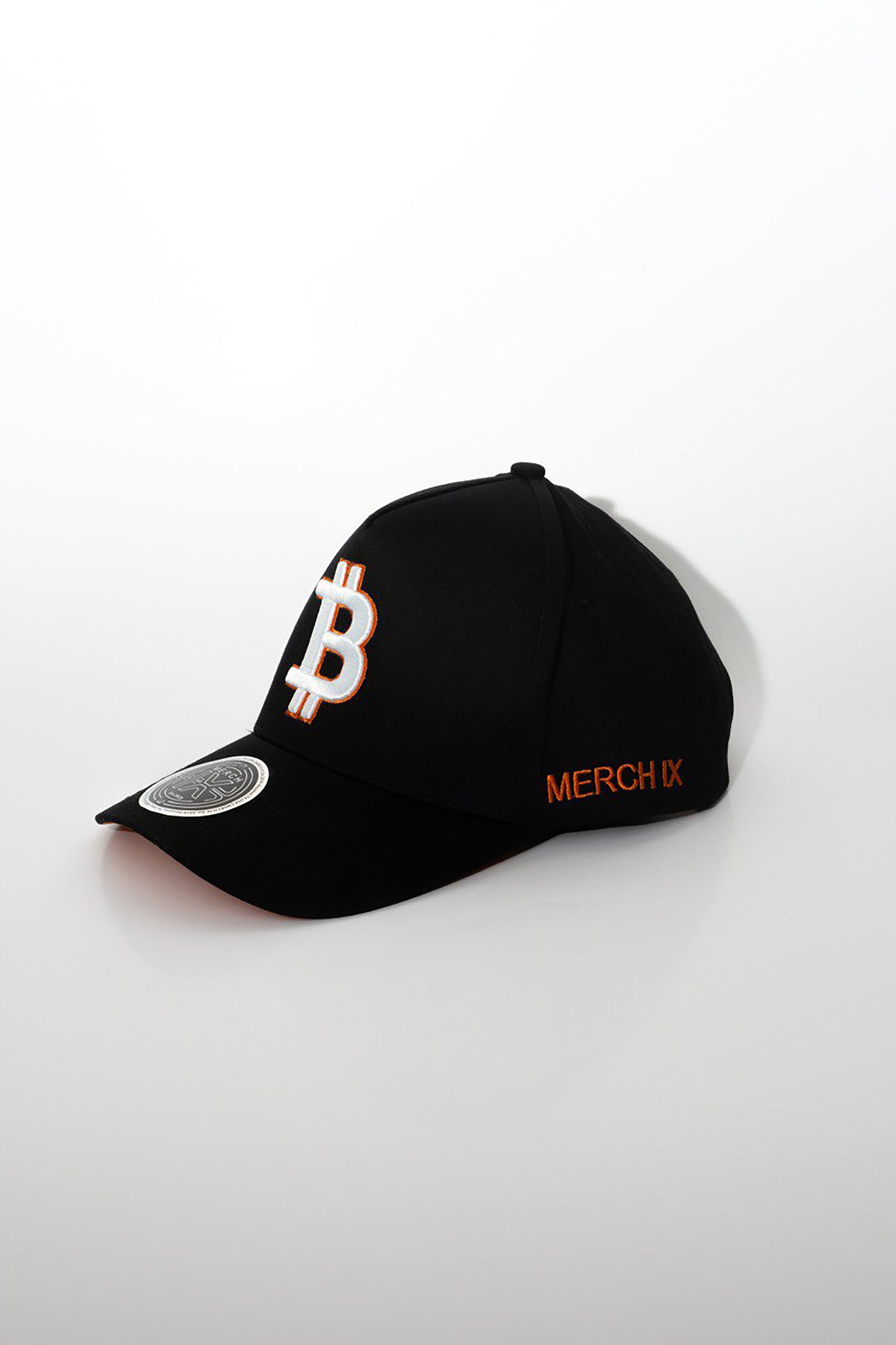 Merch IX Black & Orange Bitcoin Snapback - (High-Crown)
