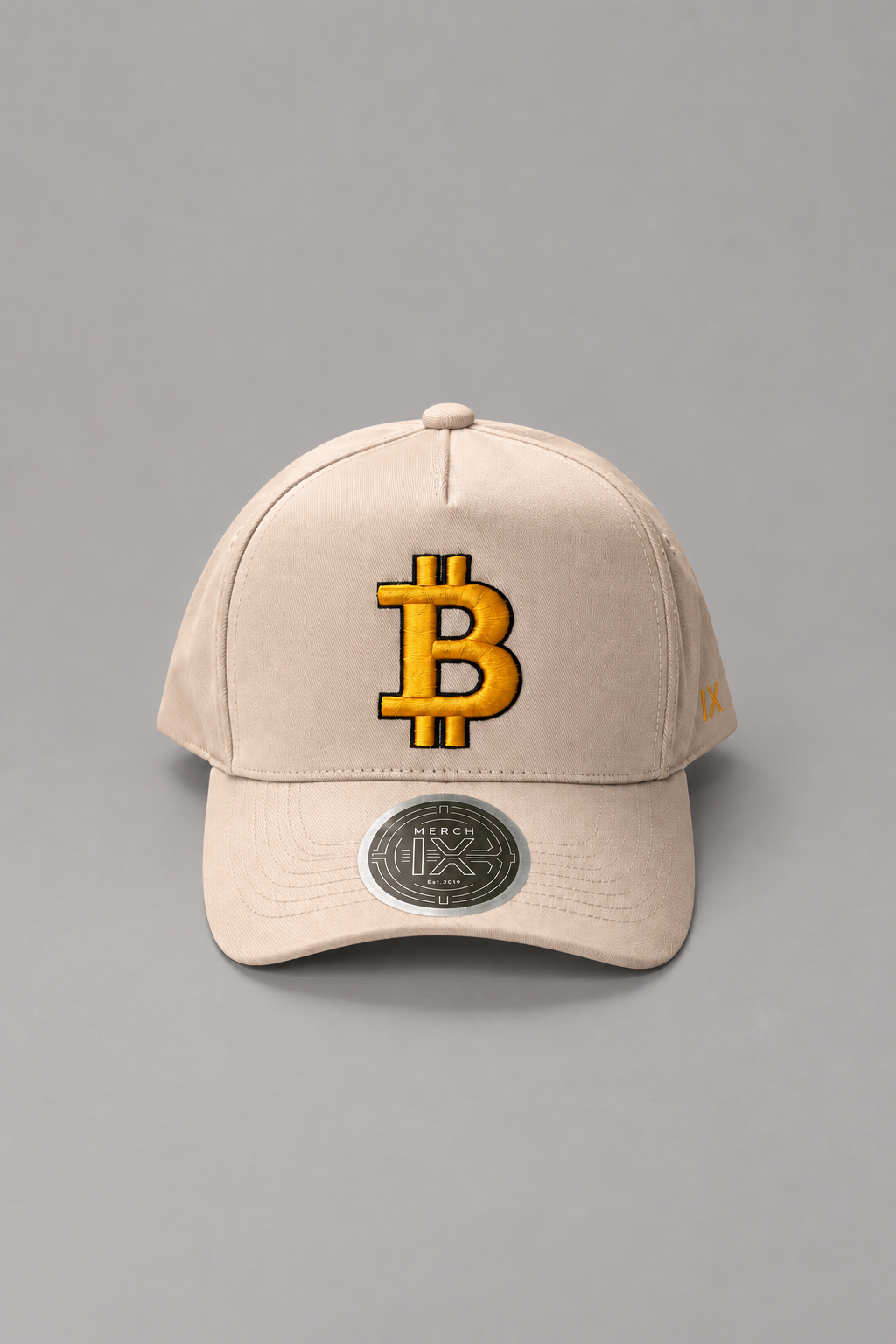 Gold Bitcoin High-Crown Snapback