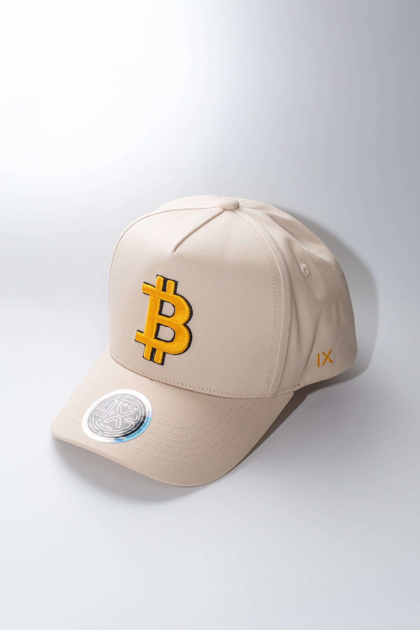 Gold Bitcoin High-Crown Snapback