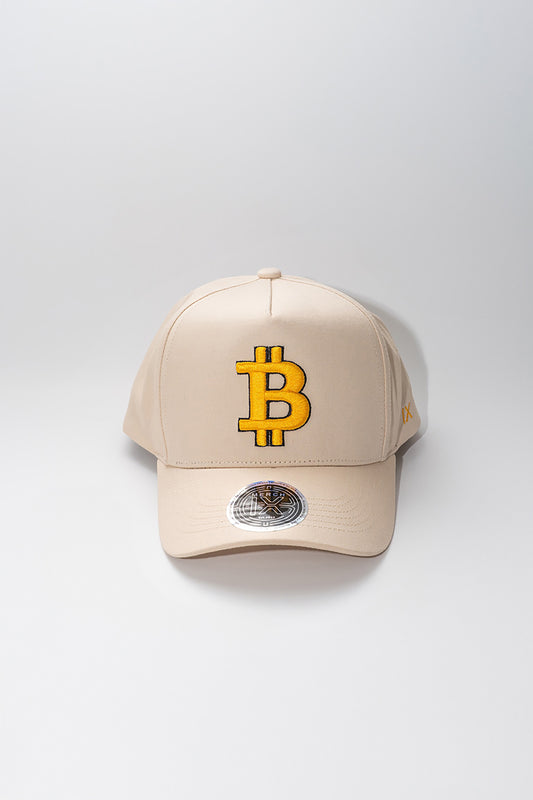 Gold Bitcoin High-Crown Snapback