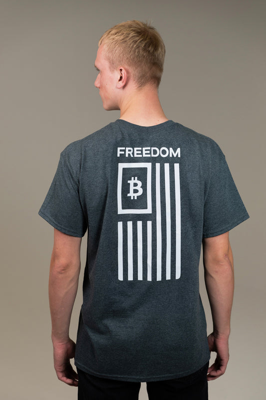 Bitcoin Freedom T-Shirt - Grey