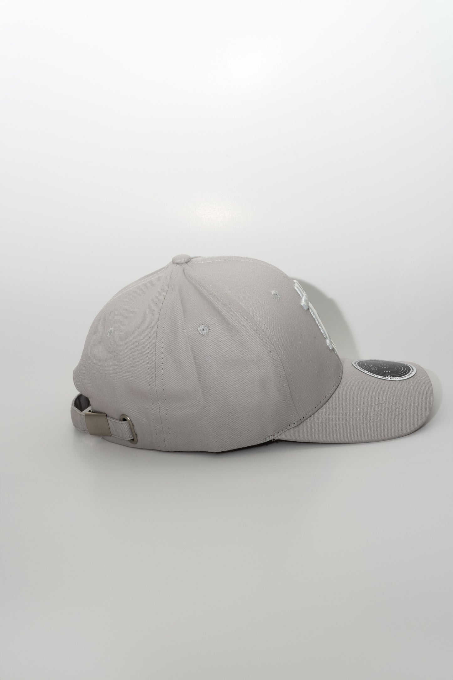 Grey Bitcoin Strapback Cap - Mid-profile | Merch IX