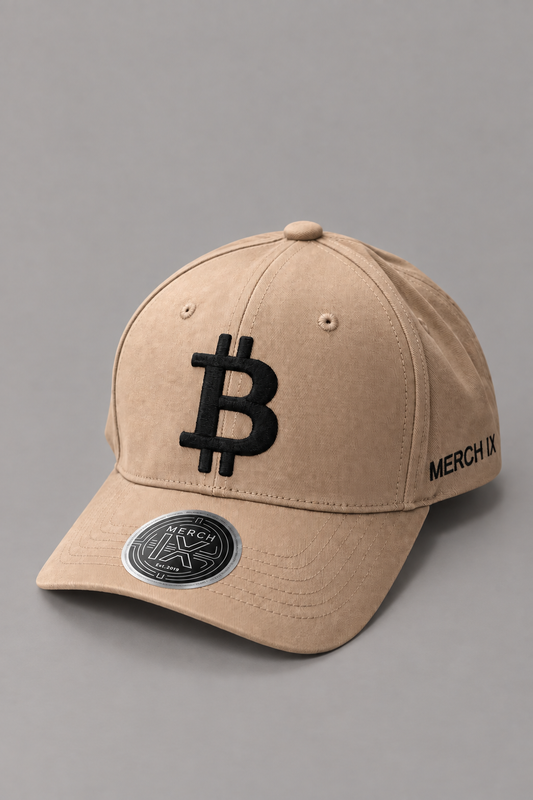 Bitcoin Khaki Structured Cap