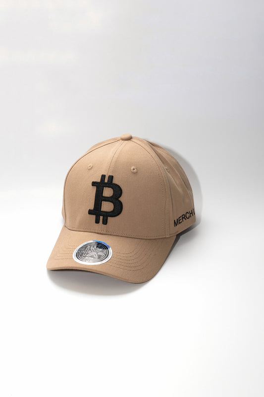 Bitcoin Khaki Structured Cap