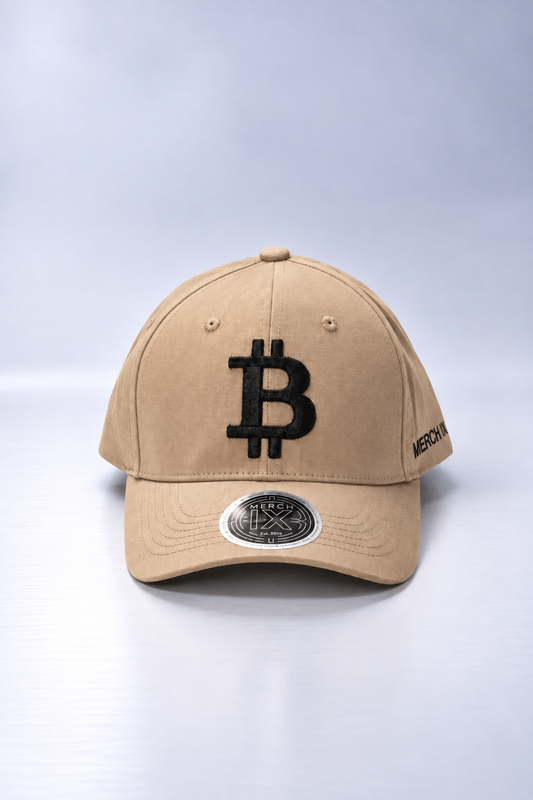 Bitcoin Khaki Structured Cap