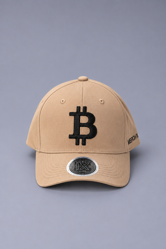 Bitcoin Khaki Structured Cap