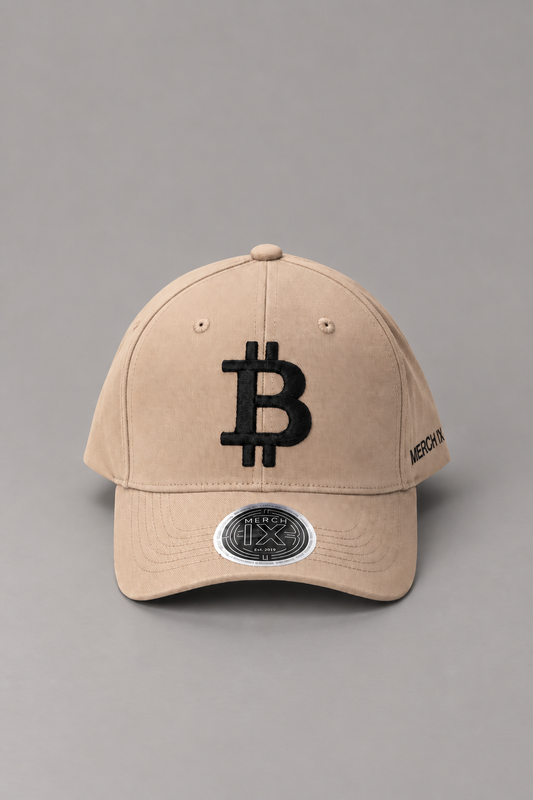 Bitcoin Khaki Structured Cap