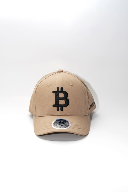 Bitcoin Khaki Structured Cap