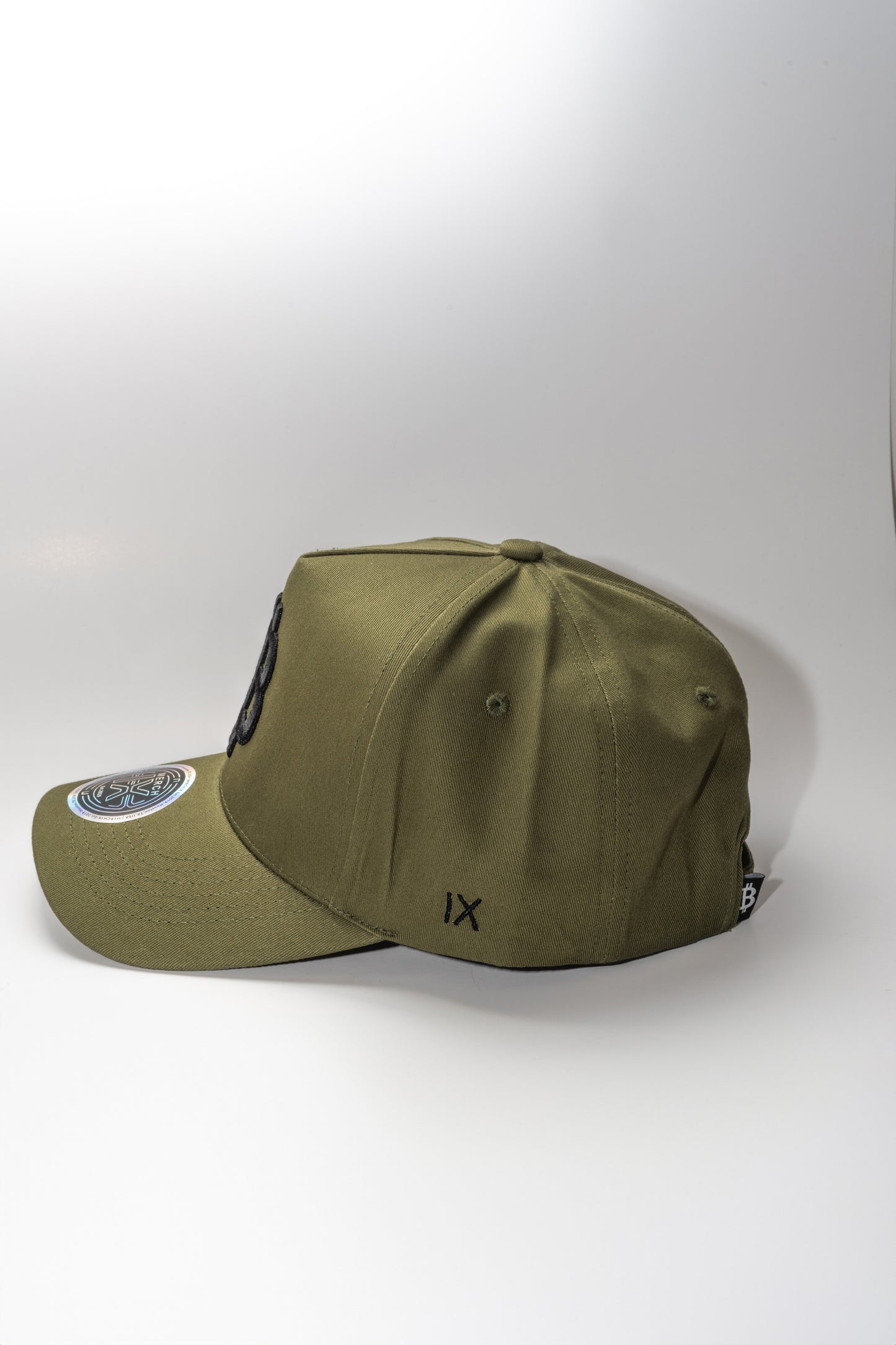 Military Green Bitcoin Hat - High-Crown (Strapback)