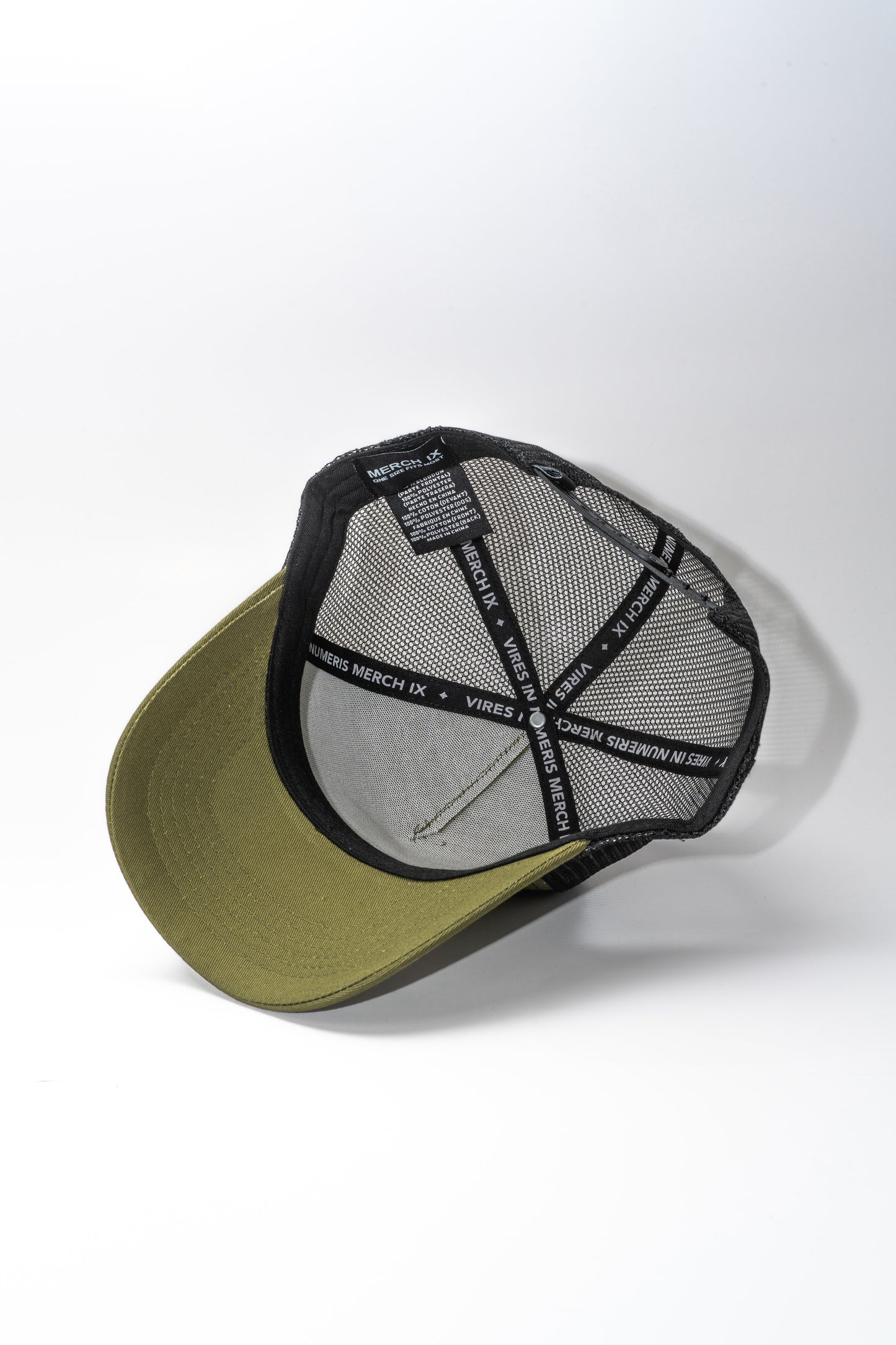 Military Green Bitcoin Trucker Hat - High-Crown Structured Cap