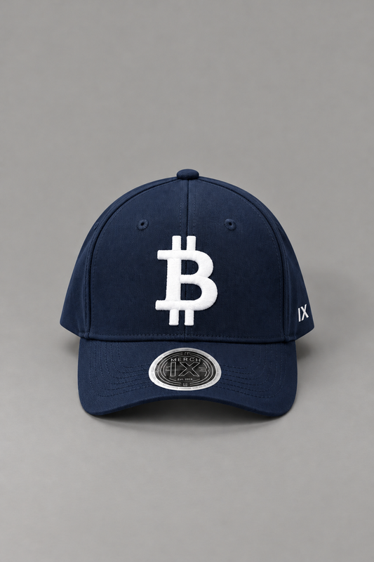Navy Blue Bitcoin Hat - Snapback