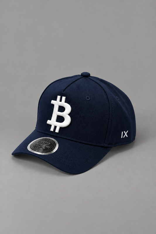 Navy Blue Bitcoin Hat - Snapback