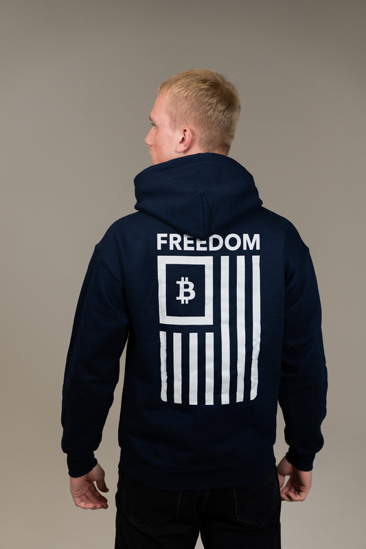 Bitcoin Freedom Hoodie - Navy