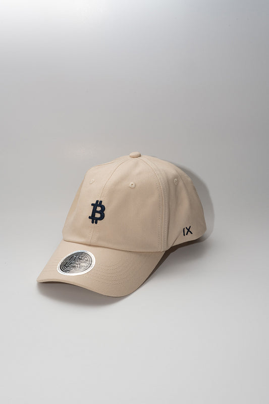 Signature Bitcoin Cap - Beige / Yale Blue (Relaxed-fit)