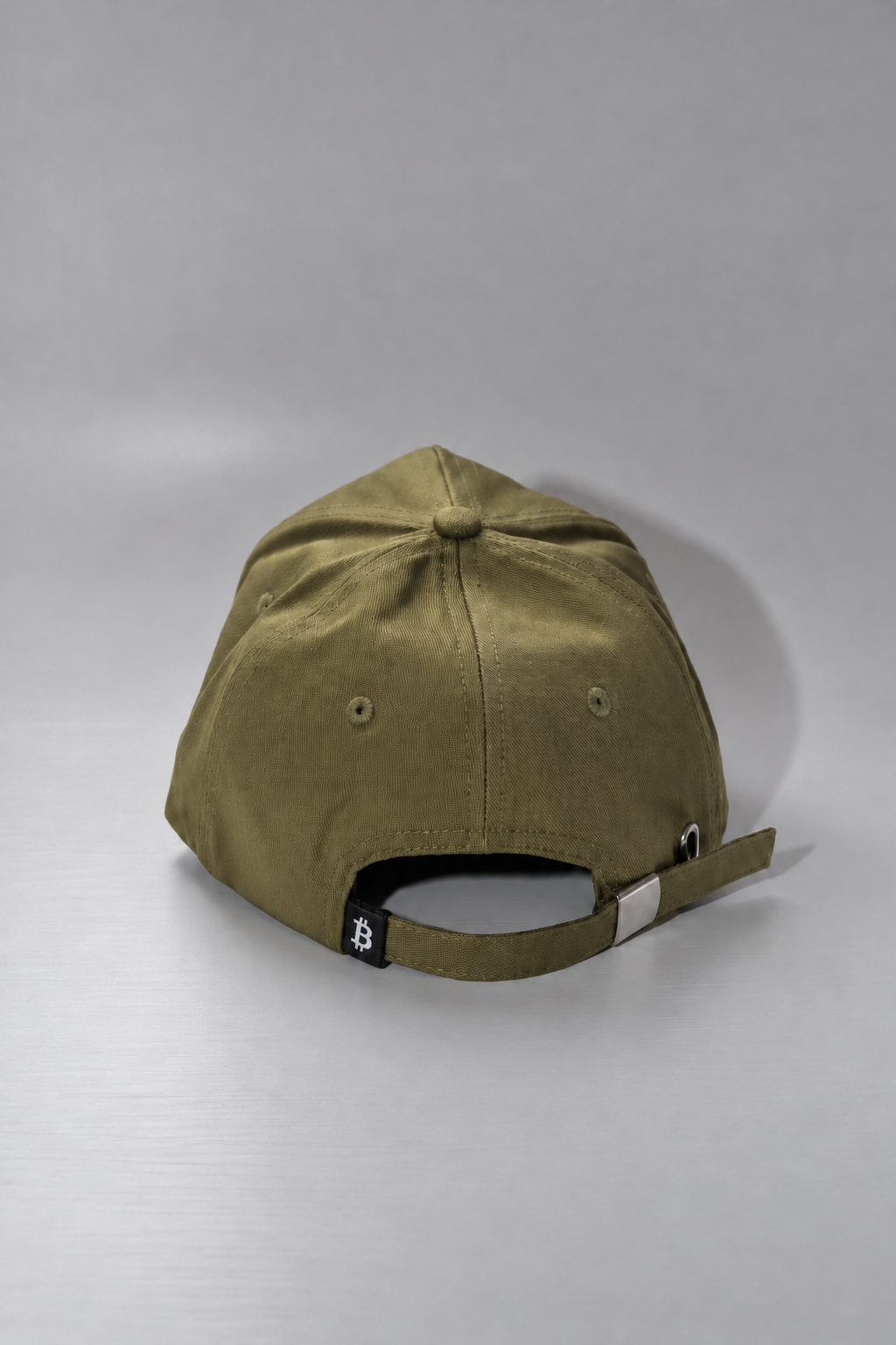 Military Green Bitcoin Hat - High-Crown (Strapback)